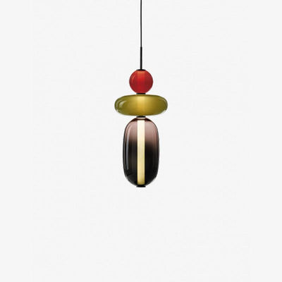 Modern Colorful Glass LED Hanging Light