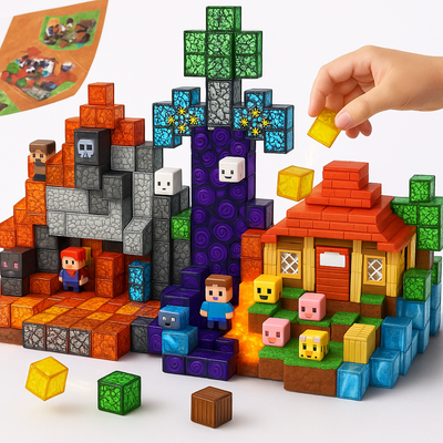 Magnetic Building Blocks Set for Kids 200pcs