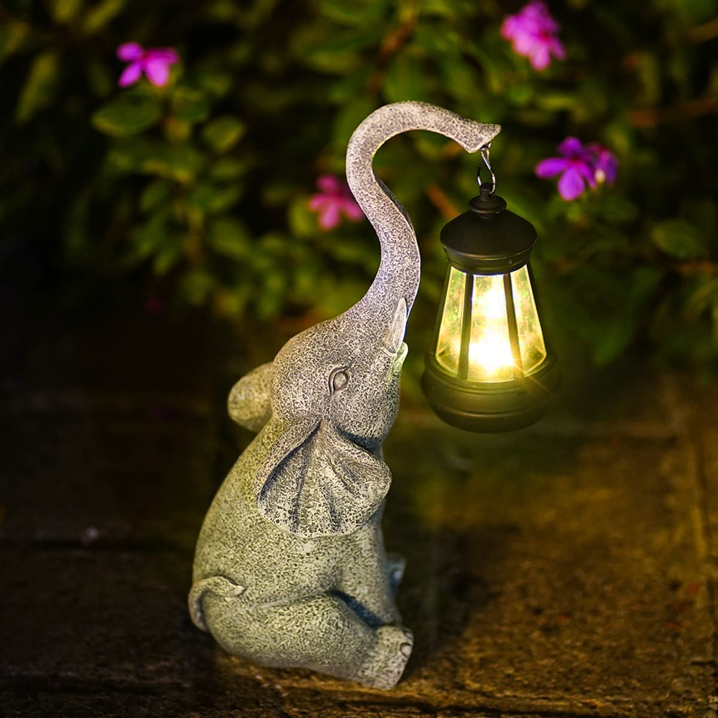 Solar Elephant Garden Lamp – Warm Ambient Light