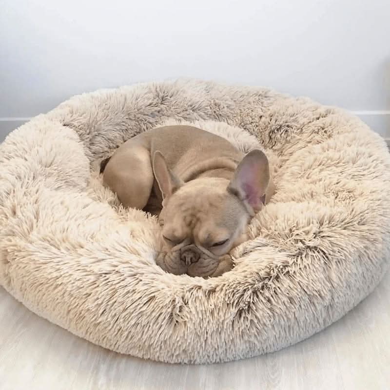Soothing Faux Fur Dog Bed for Calm Sleep