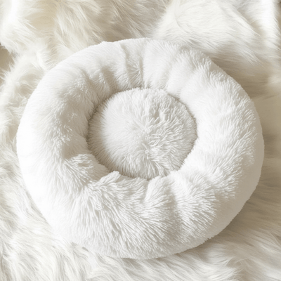Soothing Faux Fur Dog Bed for Calm Sleep