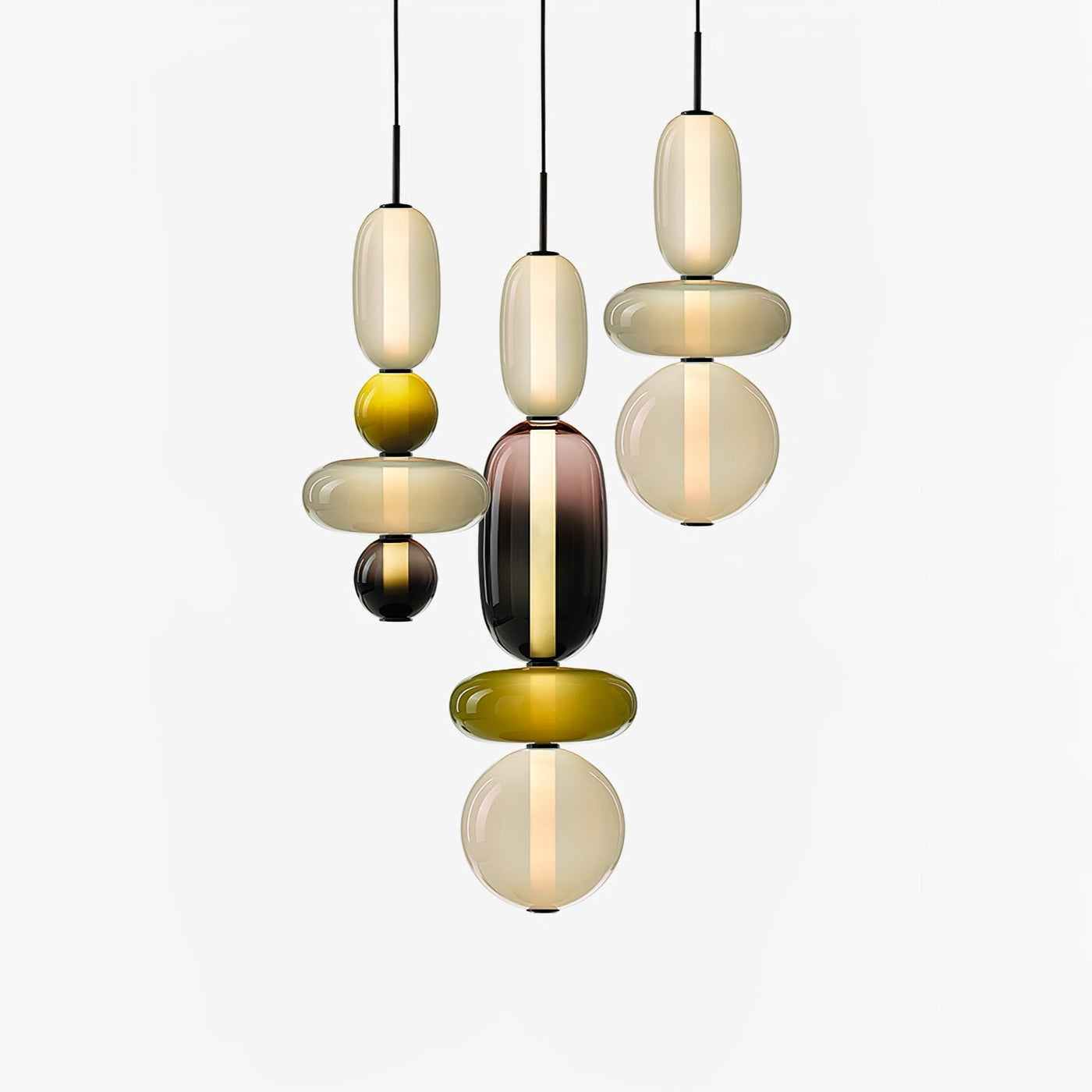 Modern Colorful Glass LED Hanging Light