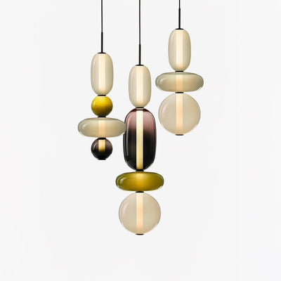 Modern Colorful Glass LED Hanging Light