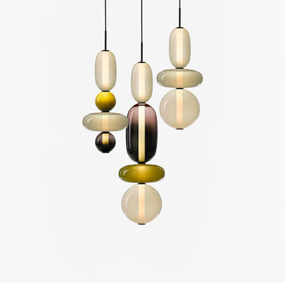 Modern Colorful Glass LED Hanging Light