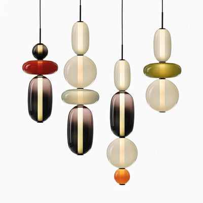 Modern Colorful Glass LED Hanging Light