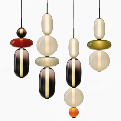 Modern Colorful Glass LED Hanging Light
