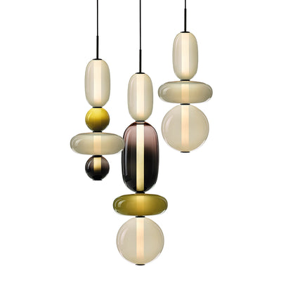 Modern Colorful Glass LED Hanging Light
