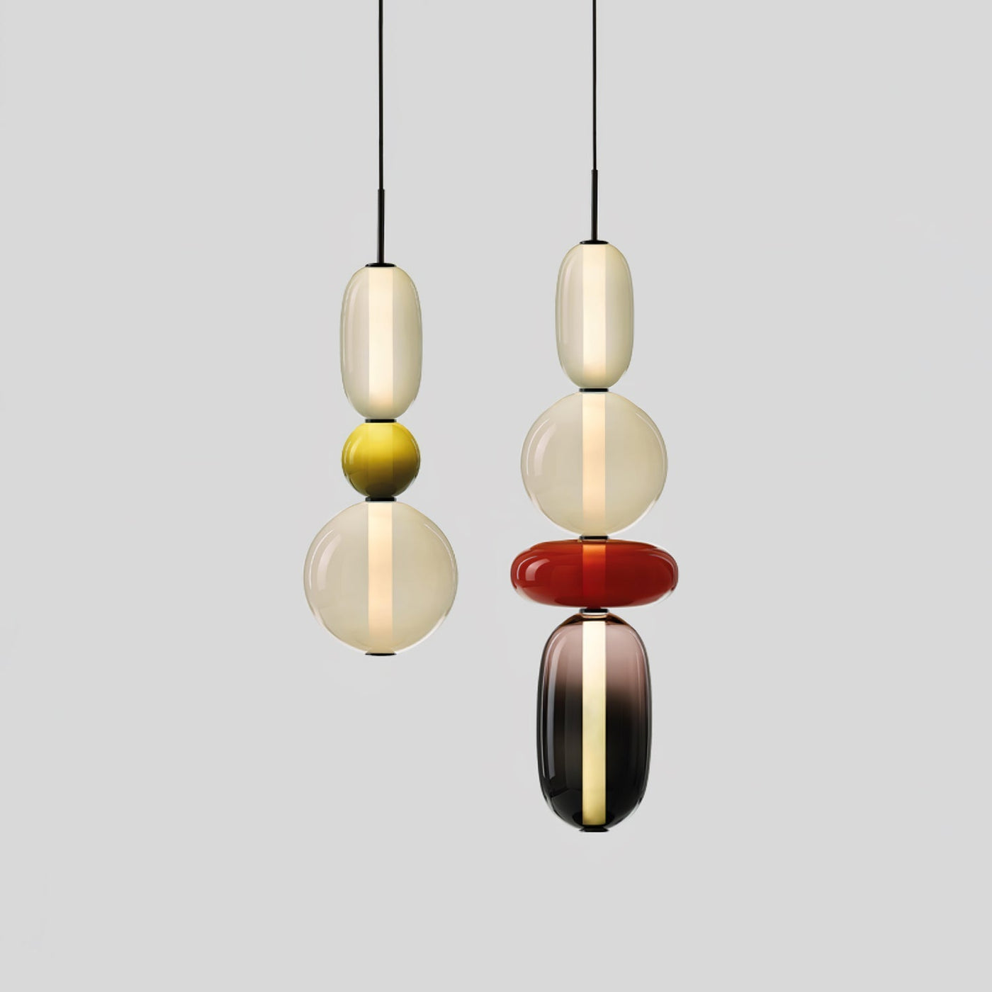 Modern Colorful Glass LED Hanging Light