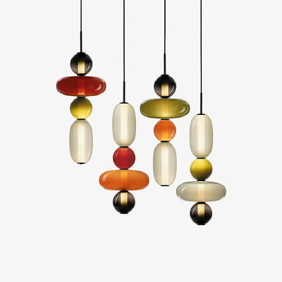 Modern Colorful Glass LED Hanging Light