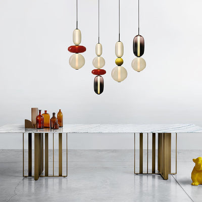 Modern Colorful Glass LED Hanging Light