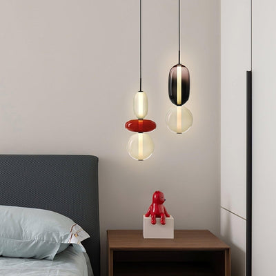 Modern Colorful Glass LED Hanging Light
