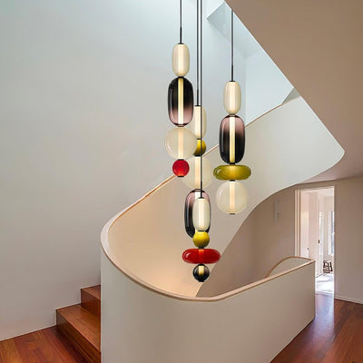 Modern Colorful Glass LED Hanging Light