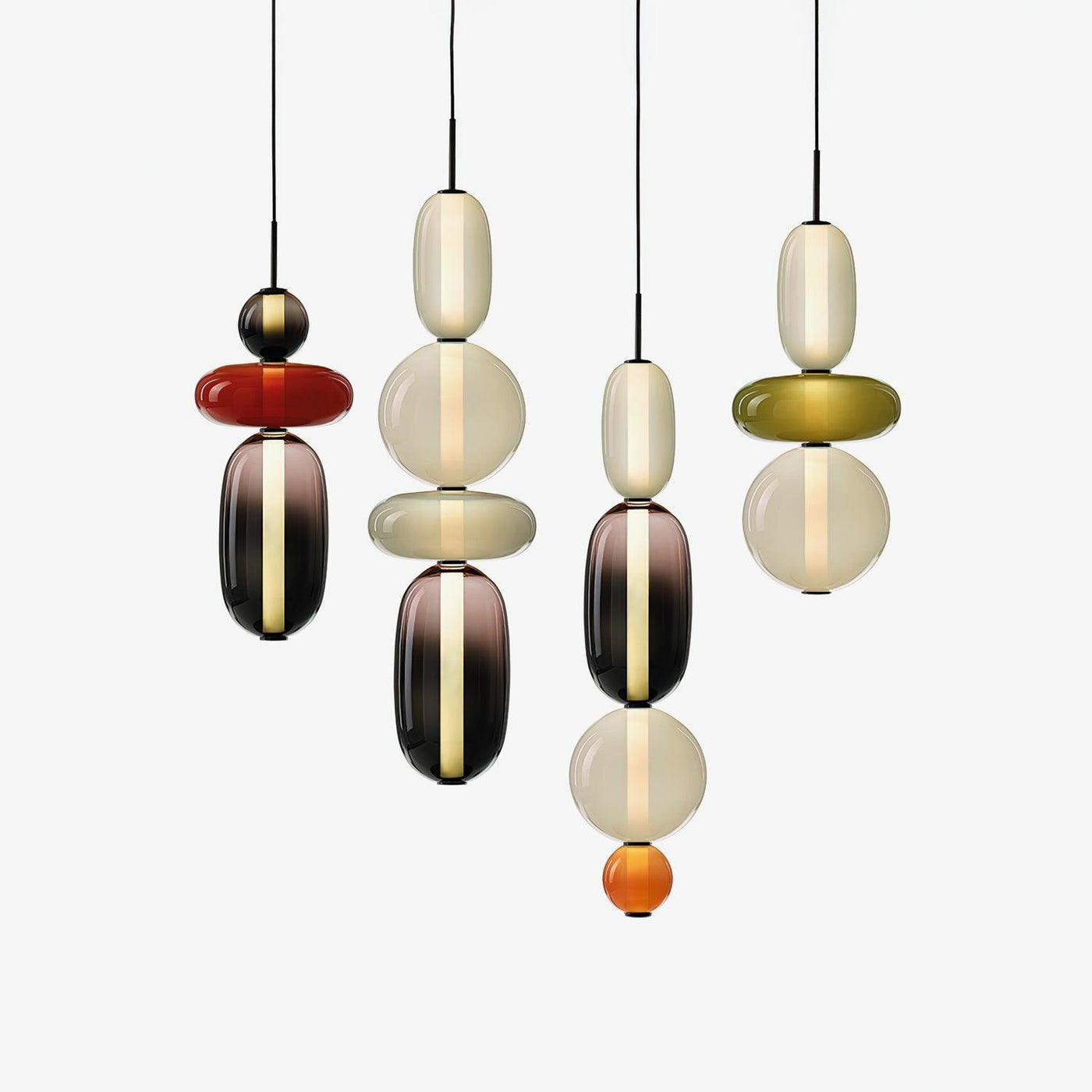 Modern Colorful Glass LED Hanging Light