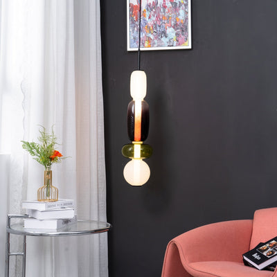 Modern Colorful Glass LED Hanging Light