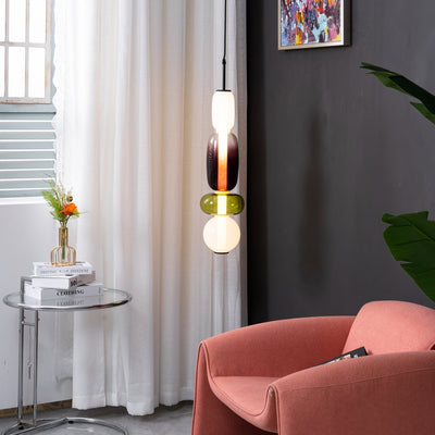 Modern Colorful Glass LED Hanging Light