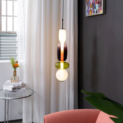 Modern Colorful Glass LED Hanging Light