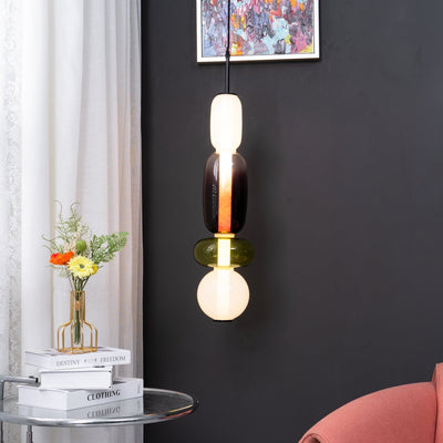 Modern Colorful Glass LED Hanging Light
