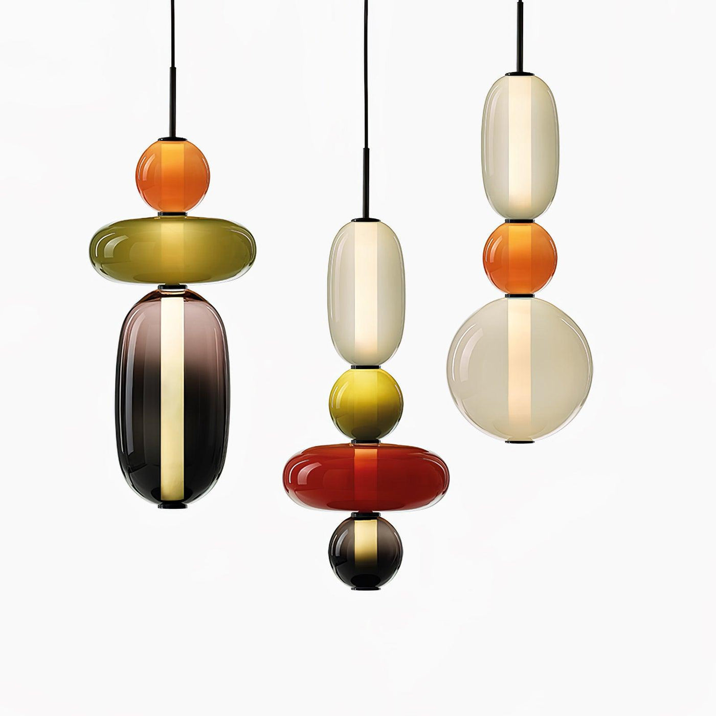 Modern Colorful Glass LED Hanging Light