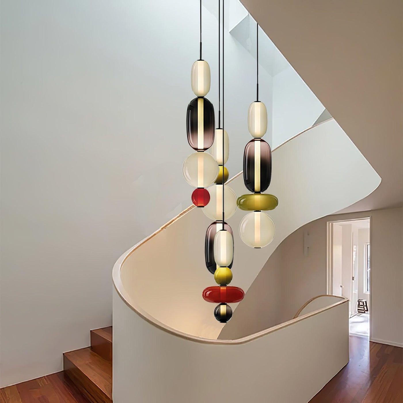Modern Colorful Glass LED Hanging Light