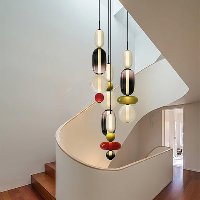 Modern Colorful Glass LED Hanging Light