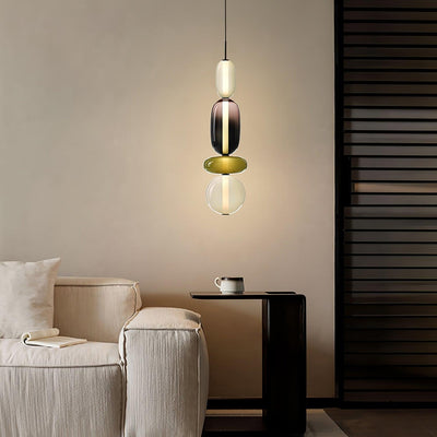 Modern Colorful Glass LED Hanging Light