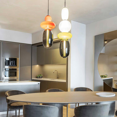 Modern Colorful Glass LED Hanging Light