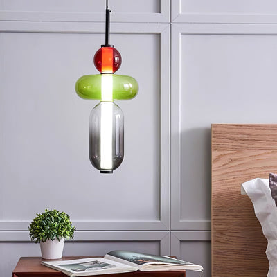 Modern Colorful Glass LED Hanging Light