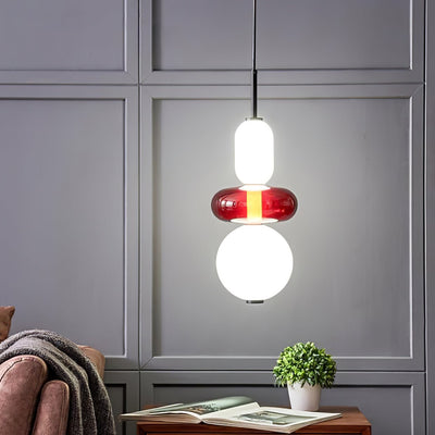 Modern Colorful Glass LED Hanging Light