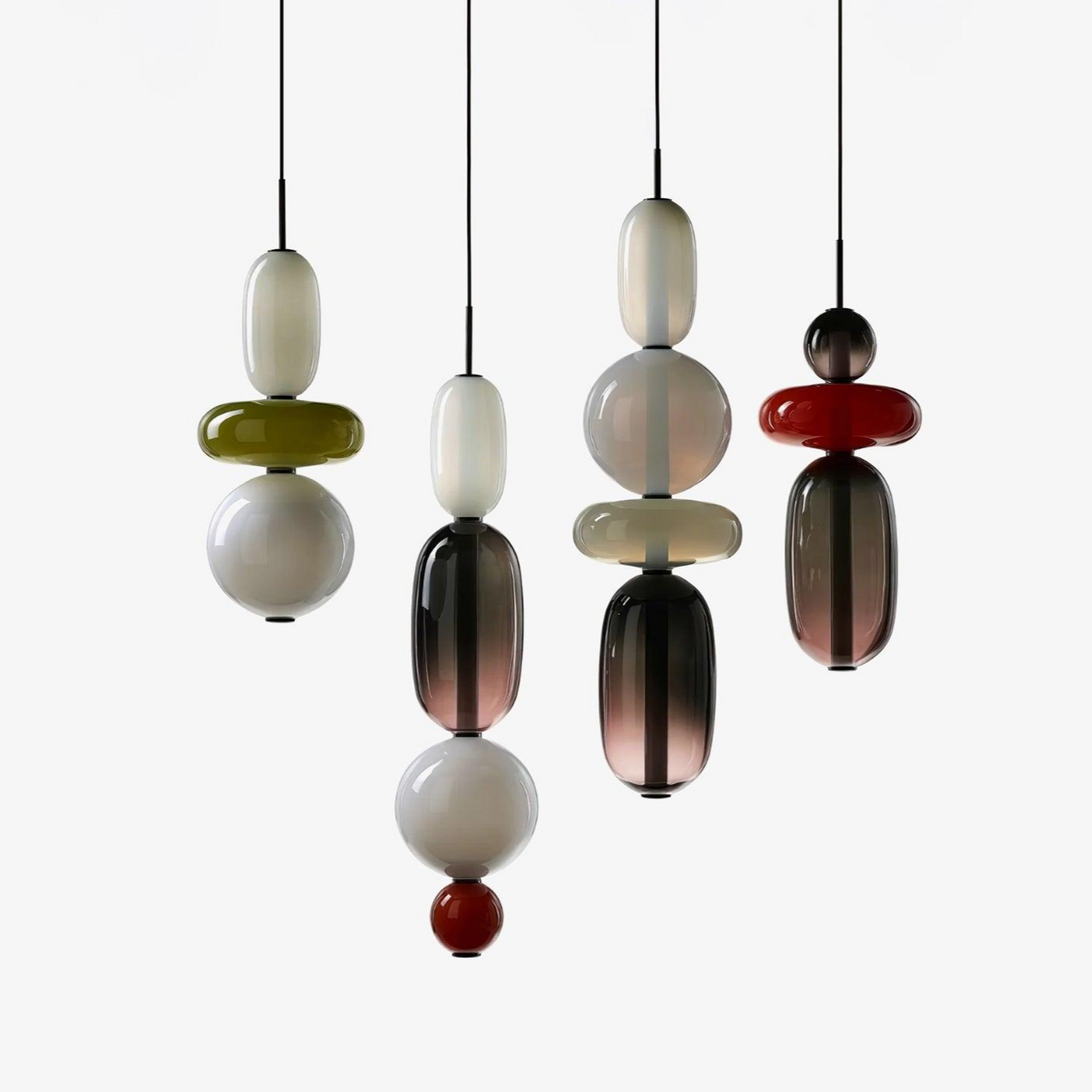 Modern Colorful Glass LED Hanging Light