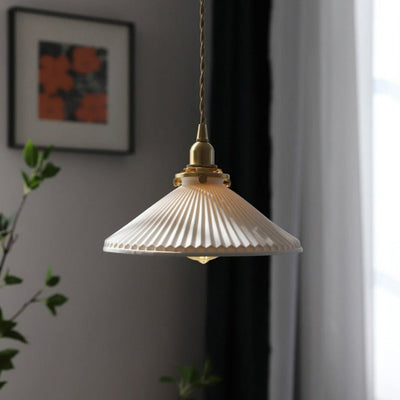 Scandinavian White Ceramic Pendant Light