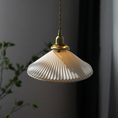 Scandinavian White Ceramic Pendant Light