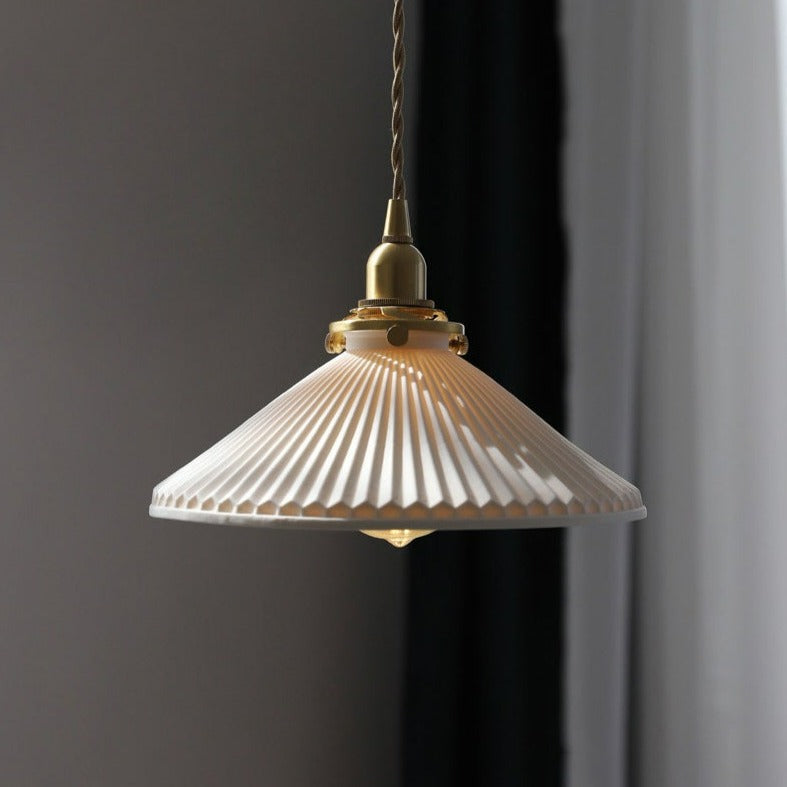 Scandinavian White Ceramic Pendant Light