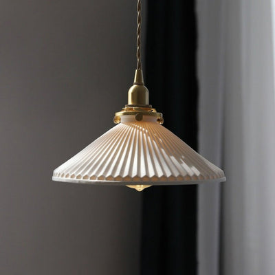Scandinavian White Ceramic Pendant Light