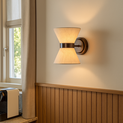 Silk Shade Wall Lamp – Modern Wabi Sabi Design