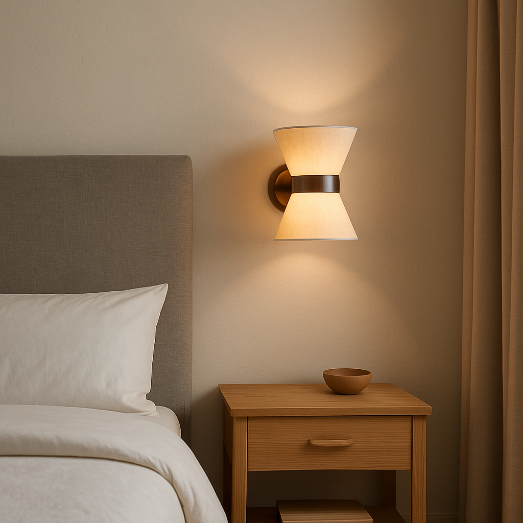 Silk Shade Wall Lamp – Modern Wabi Sabi Design
