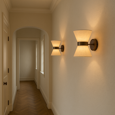 Silk Shade Wall Lamp – Modern Wabi Sabi Design