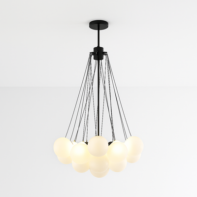Nordic Globe Chandelier – Modern Symmetrical Ceiling Light
