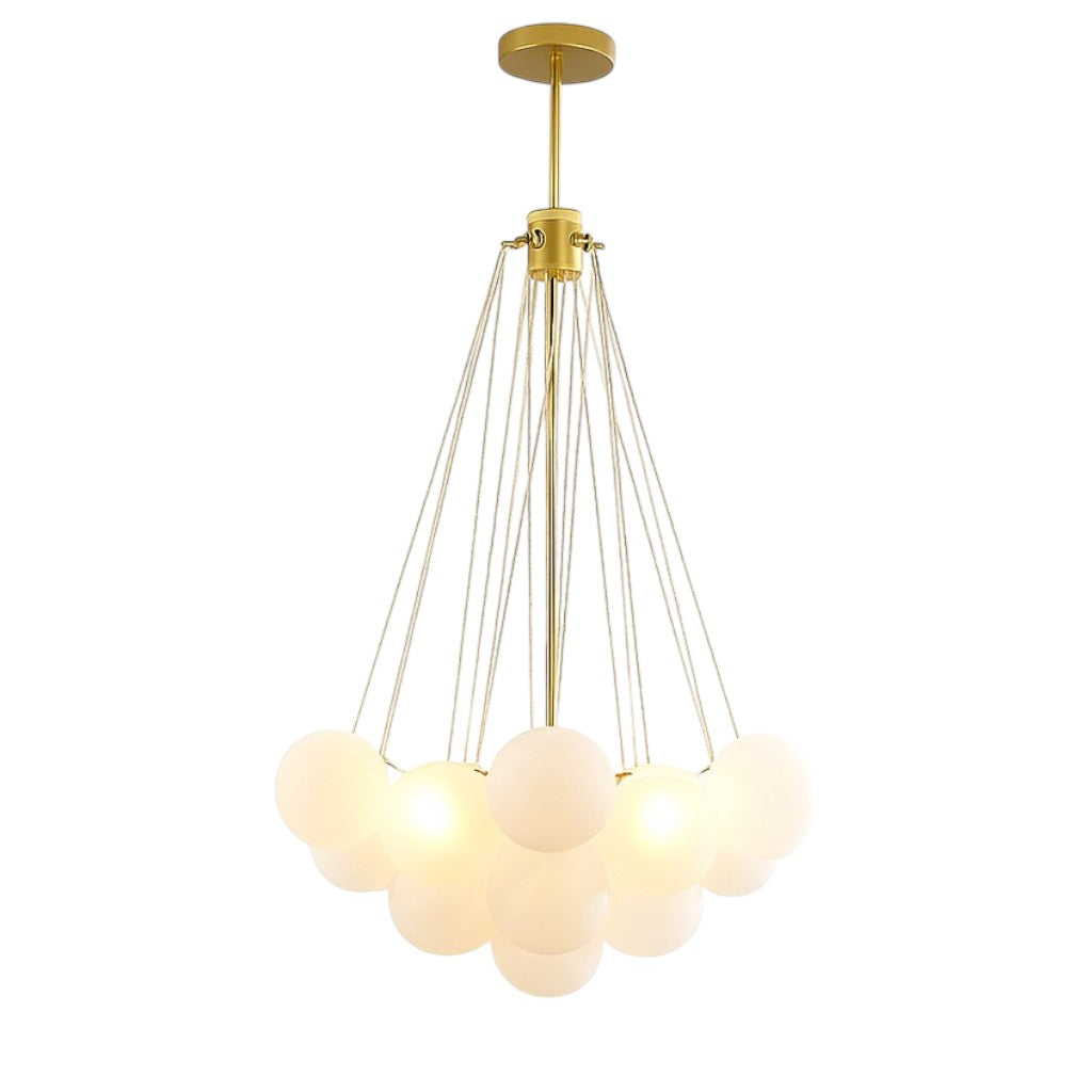 Nordic Globe Chandelier – Modern Symmetrical Ceiling Light