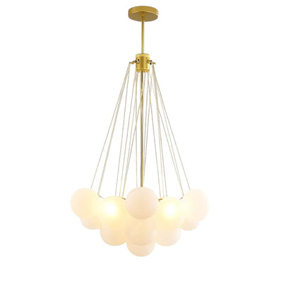 Nordic Globe Chandelier – Modern Symmetrical Ceiling Light