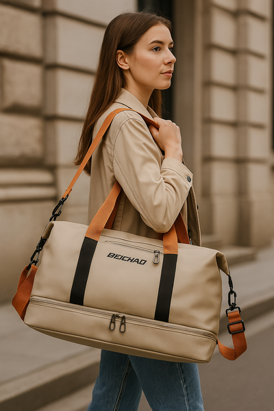 Reane Women’s Travel Tote Bag with Shoulder Strap and Compartments