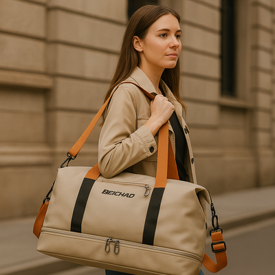 Reane Women’s Travel Tote Bag with Shoulder Strap and Compartments