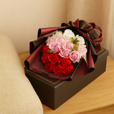Romantic Soap Rose Bouquet Gift for Valentine’s Day