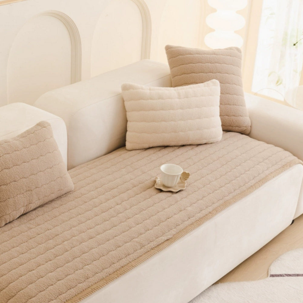 Thick Plush Non-Slip Sofa Cover for Home Protection