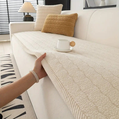 Thick Plush Non-Slip Sofa Cover for Home Protection