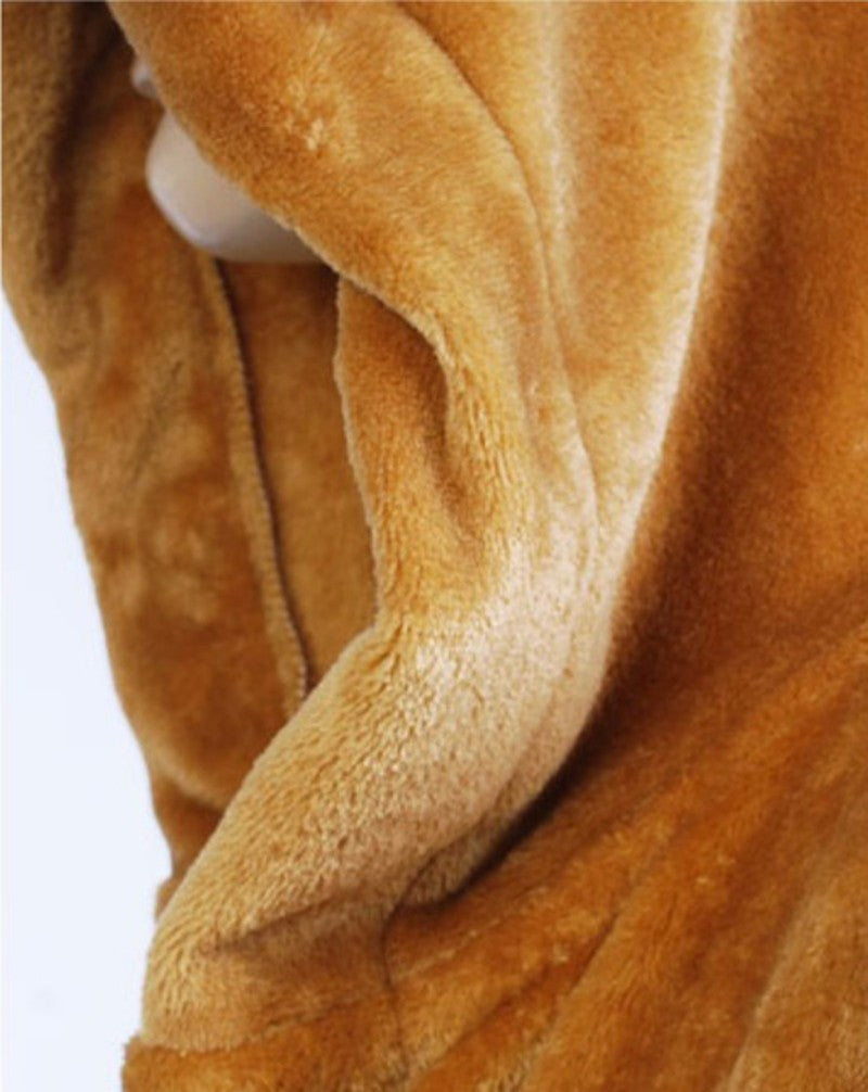 Men’s Long Flannel Bathrobe with Hood and Belt