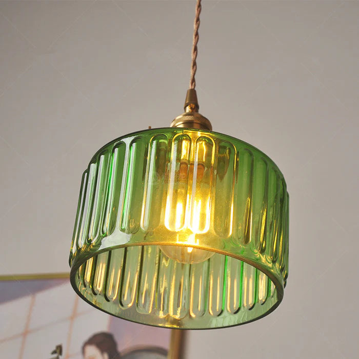 Vintage Glass Crystal Pendant Light E27