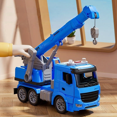 Kids Construction Crane Truck Toy with Lights and Sounds