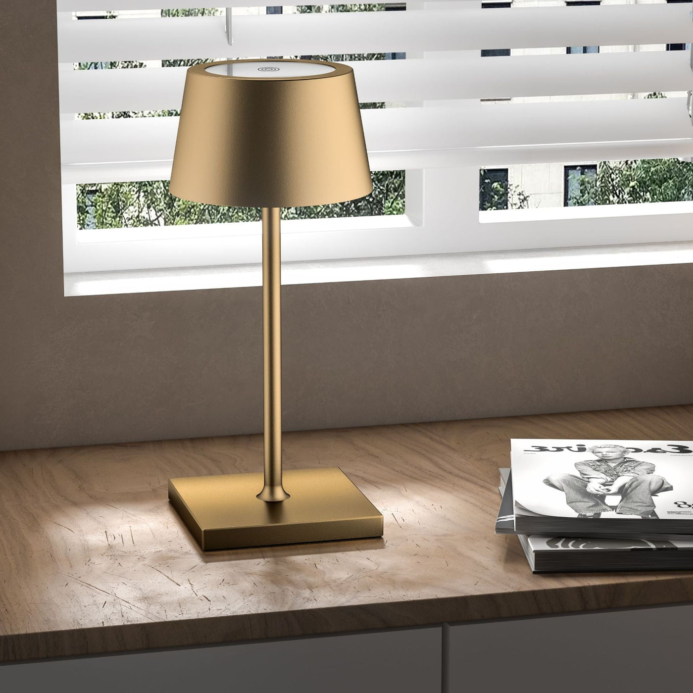Classic Cordless LED Table Lamp with Touch Dimmer