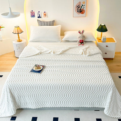 Ultra Soft Microfiber Throw Blanket with Pebble Texture Design
