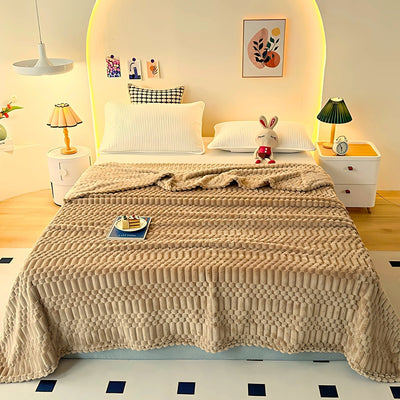 Ultra Soft Microfiber Throw Blanket with Pebble Texture Design